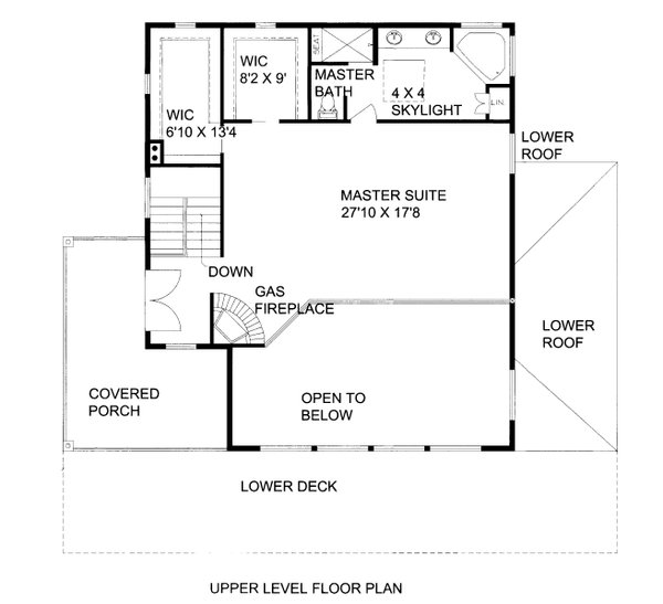 Dream House Plan - Contemporary Floor Plan - Upper Floor Plan #117-926
