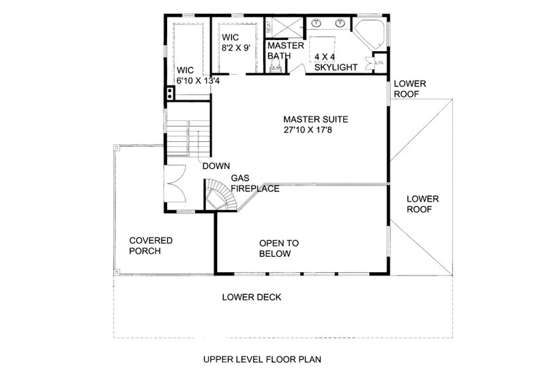 Architectural House Design - Floor Plan - Upper Floor for Contemporary House Plan #117-926 - 3 bed, 2.5 bath