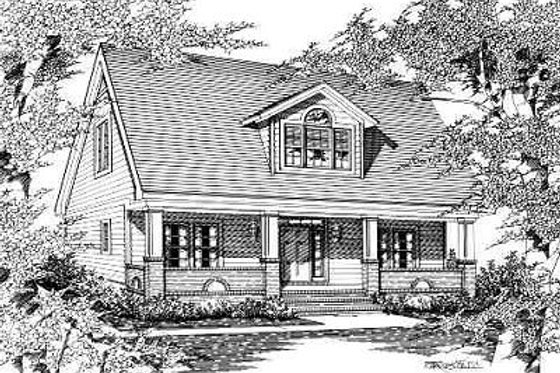 Exterior - Front Elevation for Traditional House Plan #329-241 - 2 bed, 2.5 bath