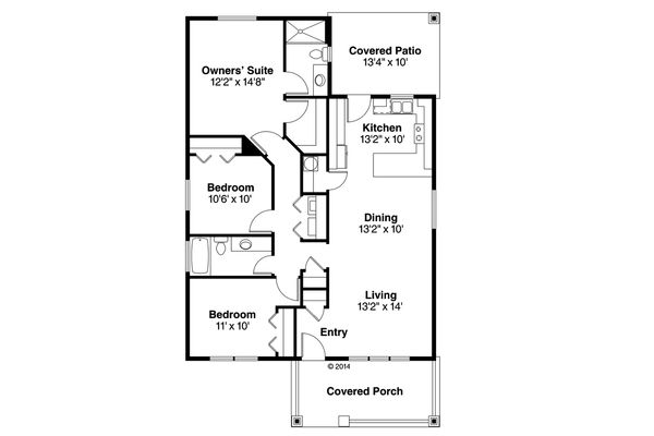 House Plan Design - Cottage Floor Plan - Main Floor Plan #124-978