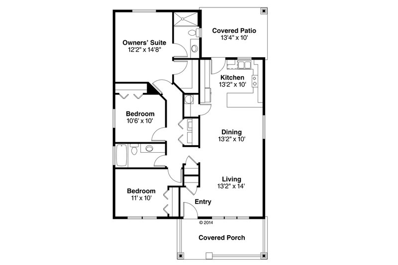 Dream House Plan - Floor Plan - Main Floor for Cottage House Plan #124-978 - 3 bed, 2 bath
