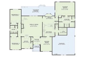 Floor Plan - Main Floor for European House Plan #17-1038 - 3 bed, 2 bath