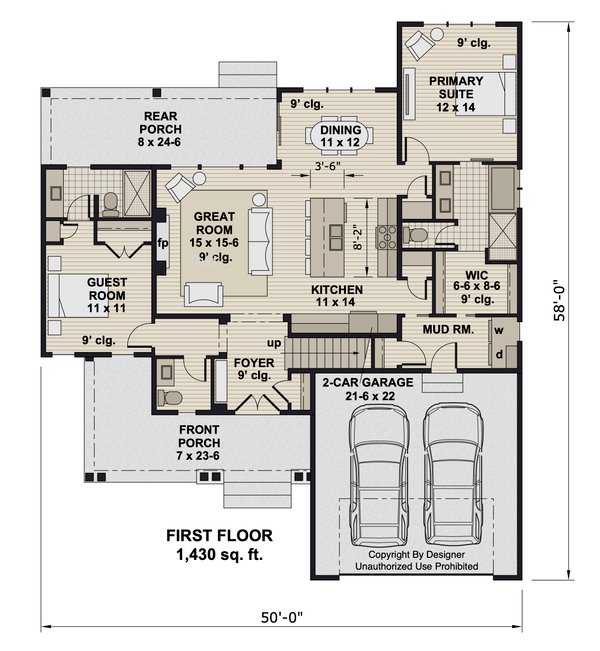 Traditional Floor Plan - Main Floor Plan #51-1415