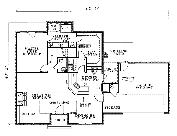 Colonial Floor Plan - Main Floor Plan #17-237