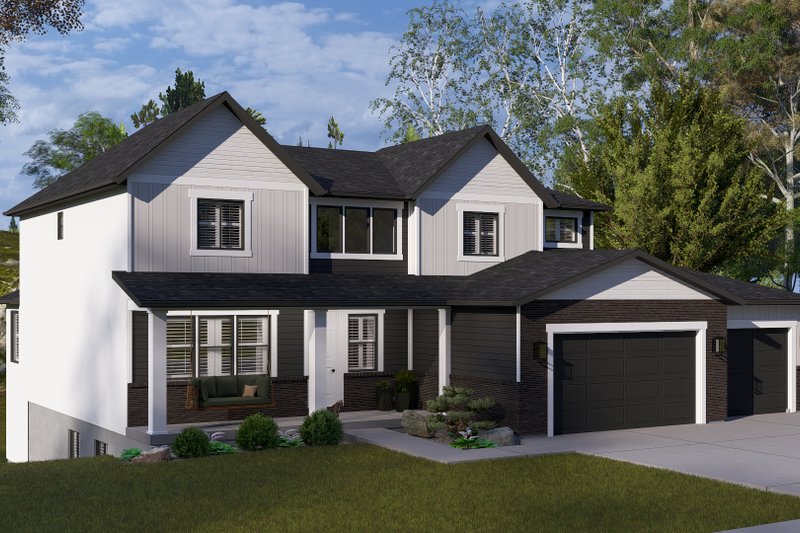 House Blueprint - Exterior - Front Elevation 4 for Farmhouse House Plan #1060-487 - 4 bed, 3.5 bath