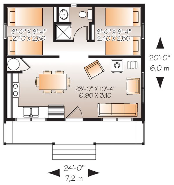 House Plan Design - Canadian modern cottage house plan 