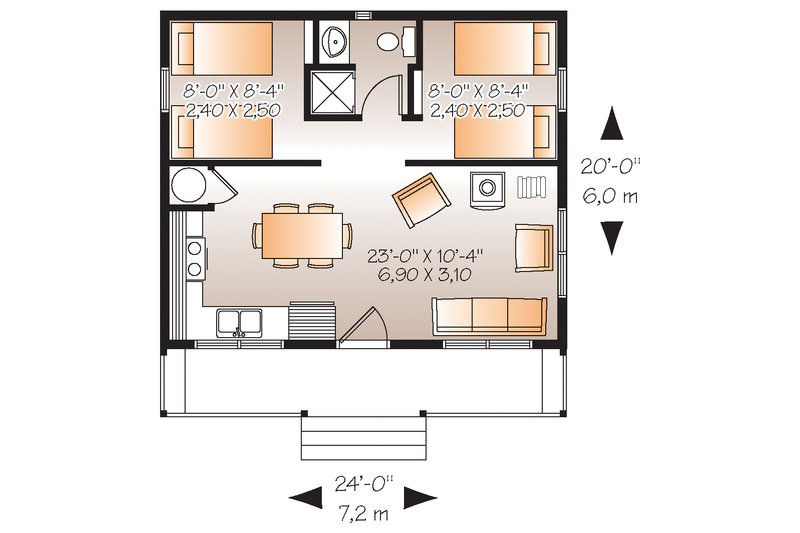 Home Plan - Canadian modern cottage house plan 
