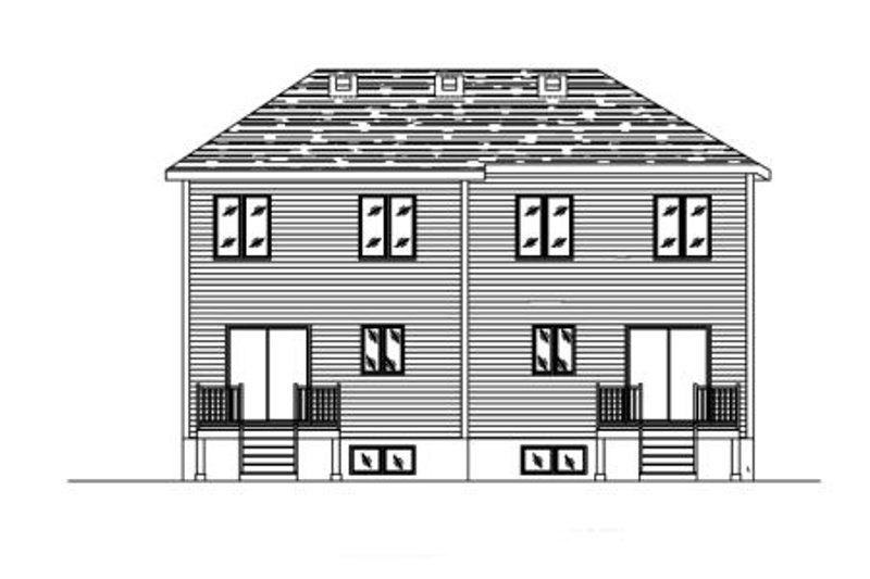 House Design - Exterior - Rear Elevation for Traditional House Plan #138-237 - 2 bed, 1.5 bath