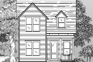 Cottage Exterior - Front Elevation Plan #442-1