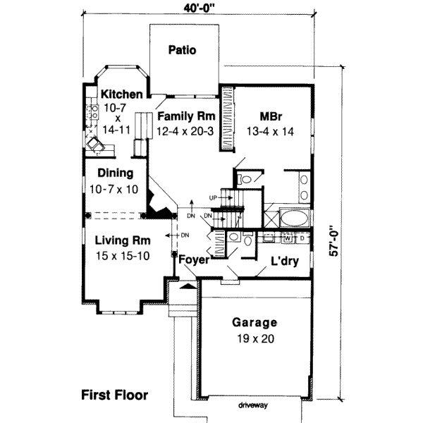 Traditional Floor Plan - Main Floor Plan #312-376