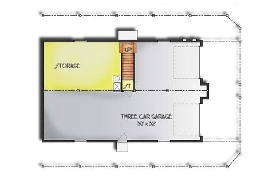 Floor Plan - Lower Floor for Traditional House Plan #24-272 - 4 bed, 2 bath