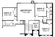 European Style House Plan - 5 Beds 4 Baths 2939 Sq/Ft Plan #84-186 
