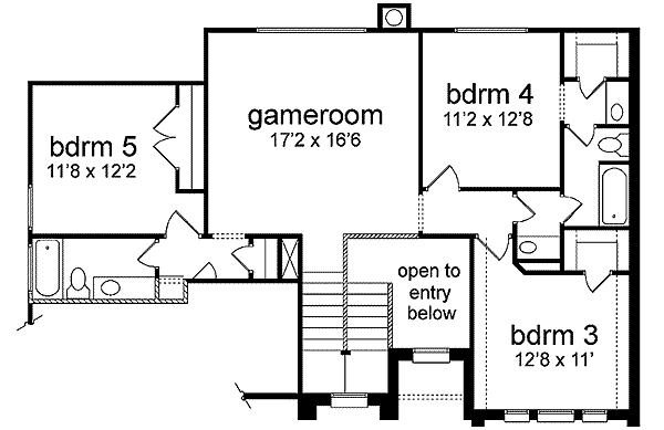 Home Plan - European Floor Plan - Upper Floor Plan #84-186