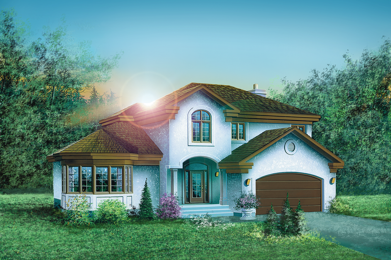 Dream House Plan - Traditional Exterior - Front Elevation Plan #25-2046