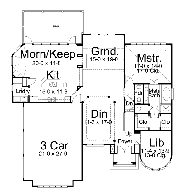 House Design - European Floor Plan - Main Floor Plan #119-323