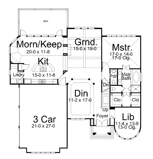 European Floor Plan - Main Floor Plan #119-323
