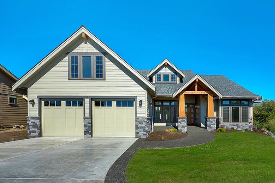 Exterior - Front Elevation 4 for Craftsman House Plan #1070-5 - 3 bed, 2.5 bath