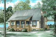 Cottage Style House Plan - 3 Beds 2 Baths 1374 Sq/Ft Plan #17-2018 