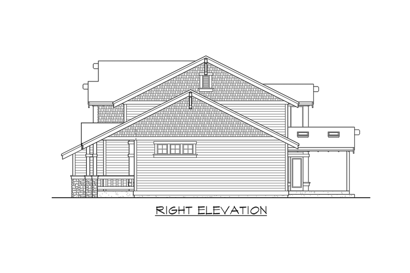Dream House Plan - Exterior - Other Elevation 3 for Craftsman House Plan #132-135 - 3 bed, 2.5 bath