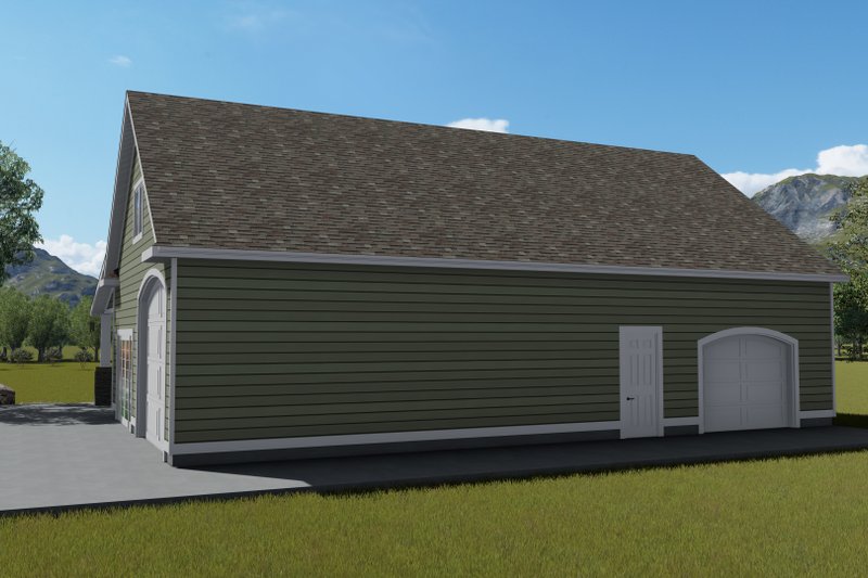 House Blueprint - Exterior - Other Elevation 2 for Traditional House Plan #1060-81, 2 bath