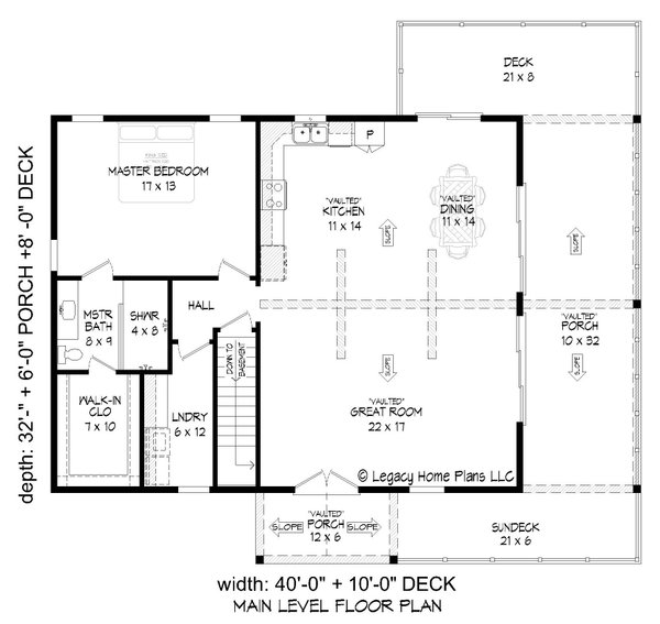 Country Floor Plan - Main Floor Plan #932-611