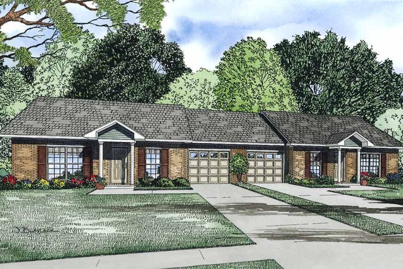 House Blueprint - Traditional Exterior - Front Elevation Plan #17-3465
