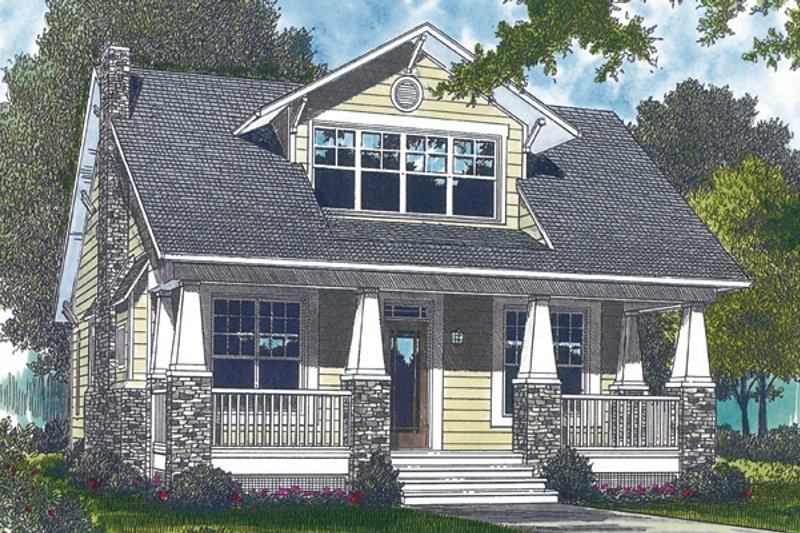 Bungalow Style House Plan - 3 Beds 3 Baths 2010 Sq/Ft Plan #453-73
