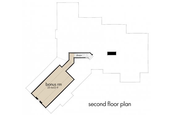 Floor Plan - Upper Floor for Craftsman House Plan #120-175 - 3 bed, 2.5 bath