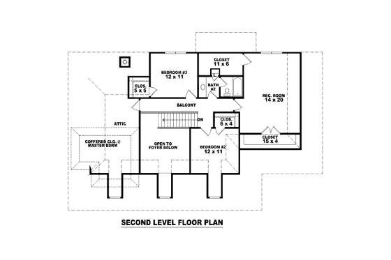 Floor Plan - Upper Floor for Country House Plan #81-13713 - 3 bed, 2.5 bath