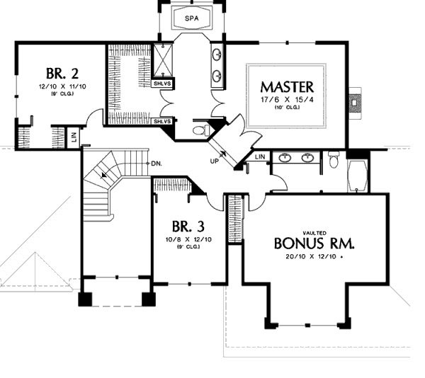 Home Plan - Traditional Floor Plan - Upper Floor Plan #48-449