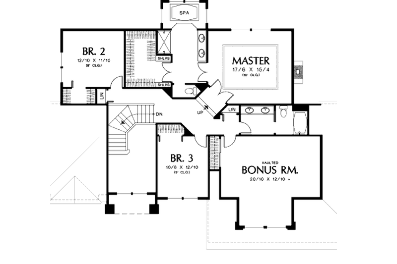 Home Plan - Floor Plan - Upper Floor for Traditional House Plan #48-449 - 3 bed, 2.5 bath