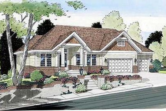 Exterior - Front Elevation for Modern House Plan #312-630 - 3 bed, 3 bath