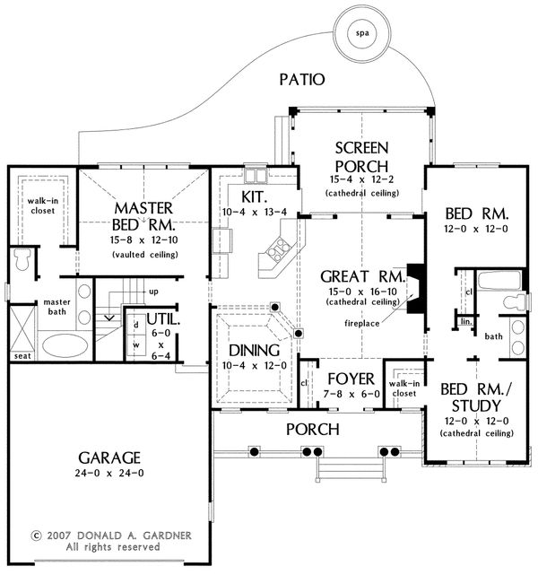 Architectural House Design - Country Floor Plan - Main Floor Plan #929-10