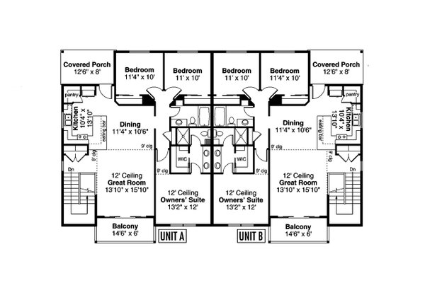 House Blueprint - Contemporary Floor Plan - Main Floor Plan #124-1305