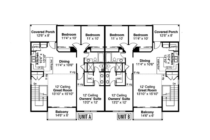 House Plan Design - Floor Plan - Main Floor for Contemporary House Plan #124-1305 - 6 bed, 4 bath