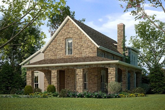 Exterior - Front Elevation 3 for Country House Plan #472-10 - 3 bed, 2.5 bath