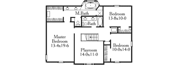 Dream House Plan - Country Floor Plan - Upper Floor Plan #406-167