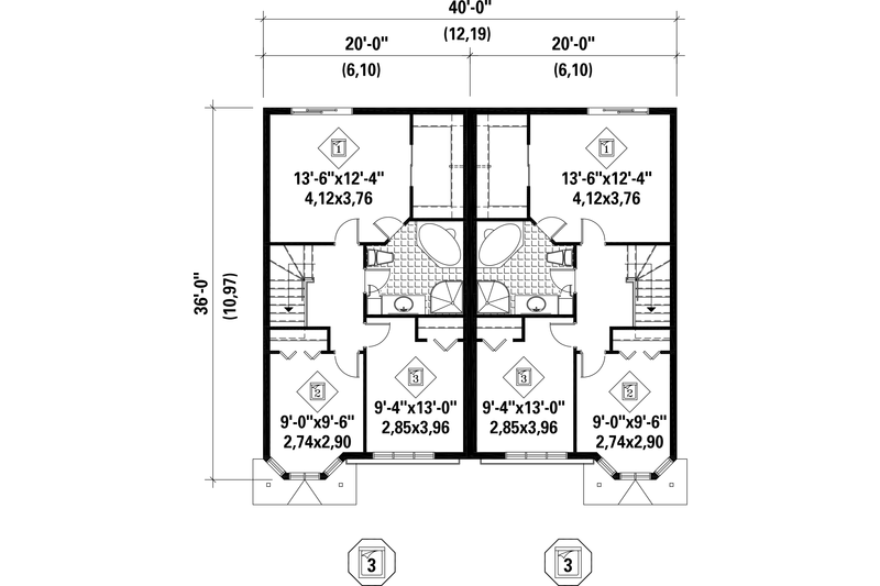 Architectural House Design - Floor Plan - Upper Floor for European House Plan #25-4393 - 6 bed, 2 bath