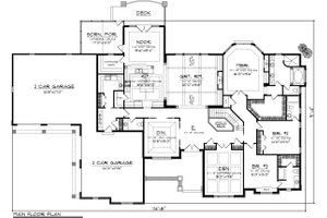 Floor Plan - Main Floor for Traditional House Plan #70-1146 - 3 bed, 3.5 bath