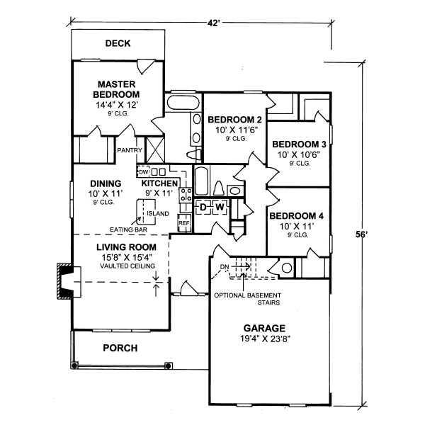 Dream House Plan - Country Floor Plan - Main Floor Plan #20-337
