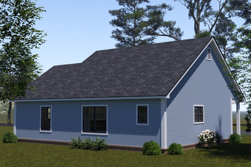 House Plan Design - Exterior - Rear Elevation for Cottage House Plan #513-2373 - 3 bed, 2 bath