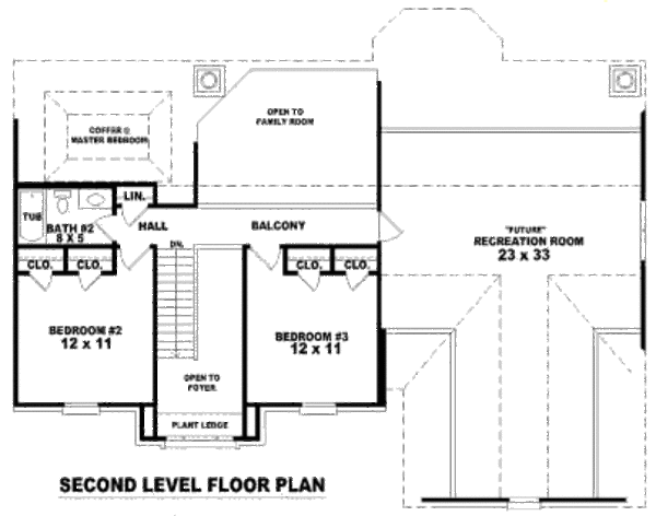 European Floor Plan - Upper Floor Plan #81-13675