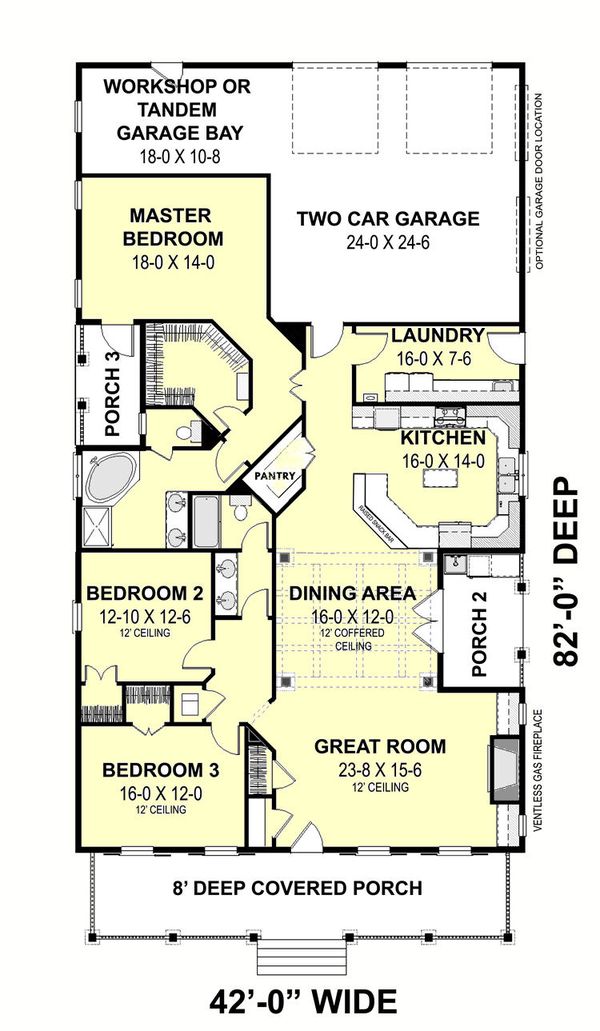 Home Plan - Traditional Floor Plan - Main Floor Plan #44-251