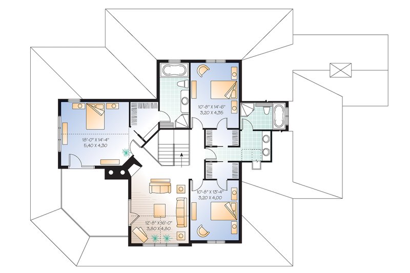 House Plan Design - Canadian Country style house plan farm home plan