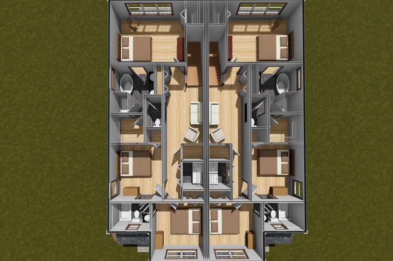 House Design - Floor Plan - Upper Floor 1 for Cottage House Plan #513-2265 - 3 bed, 2.5 bath