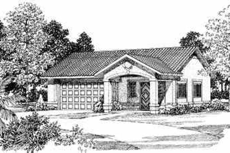 House Design - Mediterranean Exterior - Front Elevation Plan #72-257