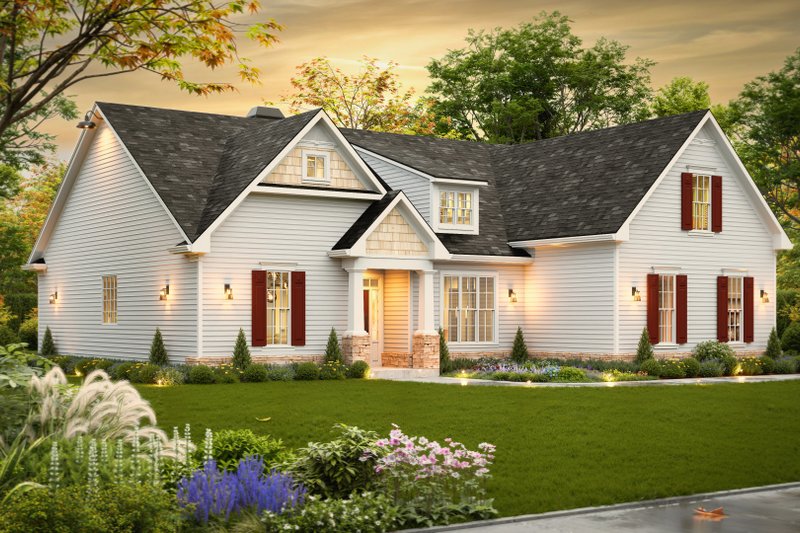 House Plan Design - Exterior - Front Elevation 3 for Traditional House Plan #54-693 - 3 bed, 2 bath