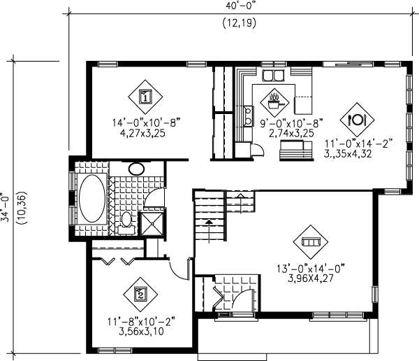 Home Plan - Ranch Floor Plan - Main Floor Plan #25-1232