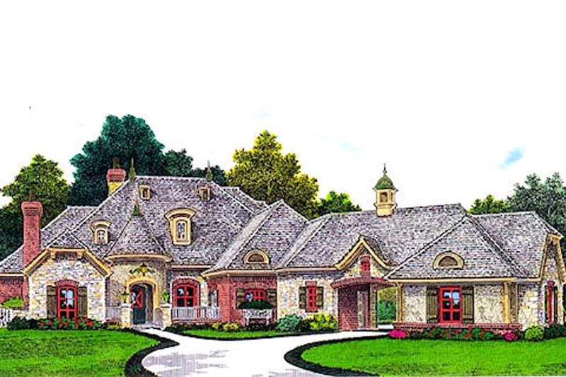 Home Plan - European Exterior - Front Elevation Plan #310-962