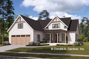 House Blueprint - Cottage Exterior - Front Elevation Plan #929-1201